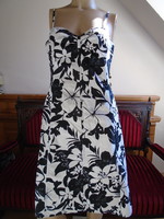 New next black and white 100% cotton cardboard summer dress.