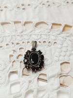 Antique marked pendant with garnet stones