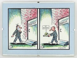 1P045 P. Furculita: Dentist - Caricature of Dentist