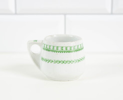 Kőedény csésze zöld mintával - kőporcelán kávéscsésze - keménycserép