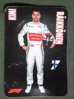 Card calendar, form 1, formula 1, pilot, competitor, Kimi Raikkonen, 2019