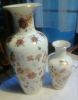 Zsolnay porcelán pillangós vázák, egy 27 és egy 16 cm-es