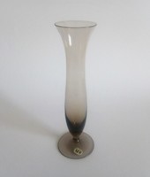 Heinrich Löffelhardt bauhaus tourmaline vase, schott zweisel glas germany 1950's