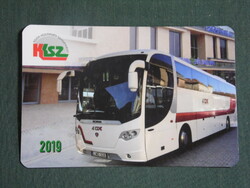 Card calendar, transport union, Scania bus, 2019