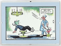 1P044 P. Furculita: Retro Dentist - Caricature of Dentist