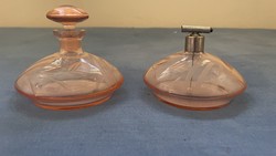 Antique polished perfume bottles