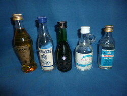 5 retro mini unopened drinking bottles