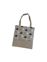 Canvas bag with lambs with large polka dots