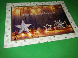 Retro Karácsony ünnepi színes képeslap postatiszta képek szerint