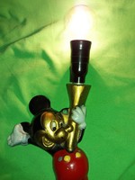 Antik réz Disney Mickey Mouse fali lámpa bő 4 m zsinórral MŰKÖDIK a képek szerint
