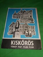 His old Kiskörös tourist map by car and city map are in good condition according to the pictures