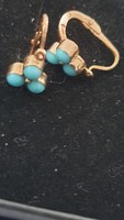Antique 14k beautiful turquoise earrings for children
