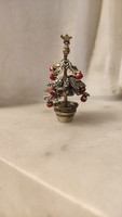 Ezüst miniatűr " Karácsonyfa" Részletgazdag. Karácsonyi ajándék.