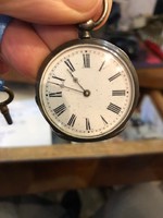 Patent key pocket watch from the xix. From the 19th century, in working condition.