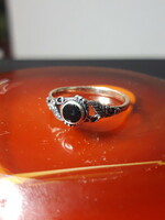 Ónix köves ezüst gyűrű - 52- es méret