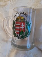 Hungary üveg  pohár korsó  gyönyörű