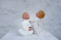 Christmas singing angels ceramic figurine jullar spain