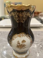 Weimari kobalt váza, kézi festés, aranyozott