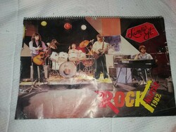 1982 Hungarian rock wall calendar with mini posters of the stars of the time a/ 3 sizes offset according to the pictures
