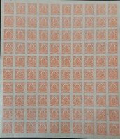 1909 newspaper stamp sheet