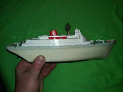 Régi kulcsos óraműves PREFO modell játék hajó 30 cm játék képek szerint