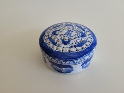 Old oriental porcelain box with a lid, perfume holding jar