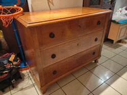 Antique large solid wood chest of drawers