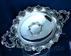 Magical antique silver tray, Belgium, ca. 1880!!!