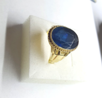 Antique ring with blue stones