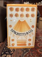 40x60 cm metal plate depicting Italian pasta. Very beautiful, with bright colors, in good condition
