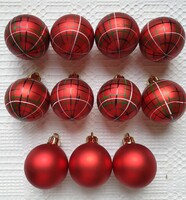 11pcs Christmas plastic red ball decoration accessories