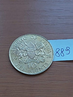 Kenya 10 cents 1978 nickel brass, mzee jomo kenyatta #889