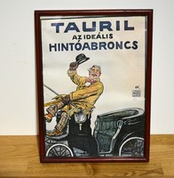Tauril carriage tire retro early 20th century advertising poster late 1970s reprint print poster