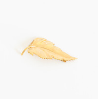 Retro bross - aranyszínű őszi falevél - melltű, kitűző