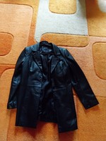 Black women's leather jacket