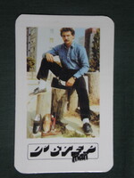 Kártyanaptár, Debrecen cipőgyár, férfi modell, 1986
