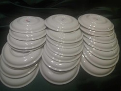 White Zsolnay porcelain small plates, 23 pcs