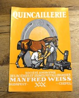 Weiss manfred Csepel retro early 20th century advertising poster late 1970s reprint print poster
