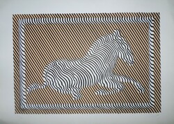 Victor Vasarely: Zebra (szitanyomat)