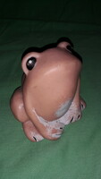 Old plastolus rubber figure of a frog that once made a sound, 8 cm according to the pictures
