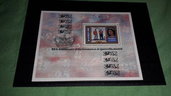 1978. II. Elizabeth's coronation stamp block - 5 dollars - perfect as shown in the pictures