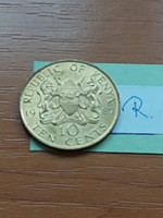 Kenya 10 cents 1987 daniel toroitich arap moi, nickel-brass #r