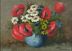 1P197 m. Large: still life with poppies