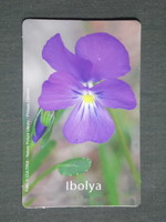 Kártyanaptár, Gyógyszertár, patika, virág, Ibolya, 2012