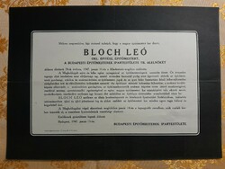 Obituary of Leo Bloch, architect, vice president