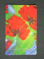 Card calendar, watering hole, pharmacy, pharmacy, Pilisvörösvár, ploughland, flowers, poppies, 2013