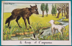 Jean de la fontaine fairy tale.....The wolf and the lamb fairy tale sheet, 