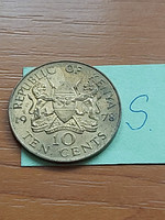 Kenya 10 cents 1978 nickel brass, mzee jomo kenyatta #s