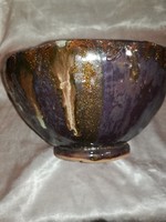 Glazed earthenware flower pot