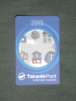 Card calendar, smaller size, szigetvár savings association, graphic artist, 2015